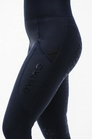 evoke Performance Riding Leggings - Full Seat - Navy