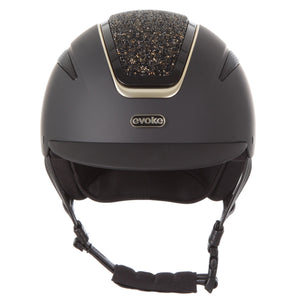 Callisto Classic Peak Helmet In Black Gold Crystal 