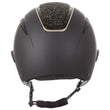 Load image into Gallery viewer, Callisto Wide Peak Helmet In Black Gold Crystal 
