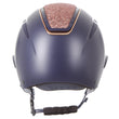 Load image into Gallery viewer, Callisto Wide Peak Helmet In Navy Rose Gold Crystal 

