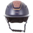 Load image into Gallery viewer, Callisto Wide Peak Helmet In Navy Rose Gold Crystal 
